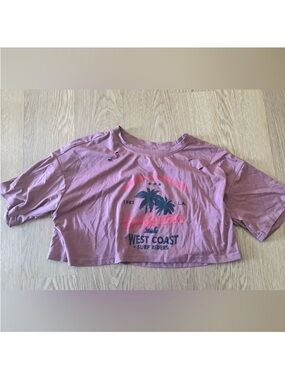 California West Coast Surfing Graphic T oversized cropped distressed Shirt Comfy